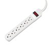 Innovera Six-Outlet Power Strip, 6 ft. Cord, 1-15/16 x 10-3/16 x 1-3/16, Ivory IVR73306
